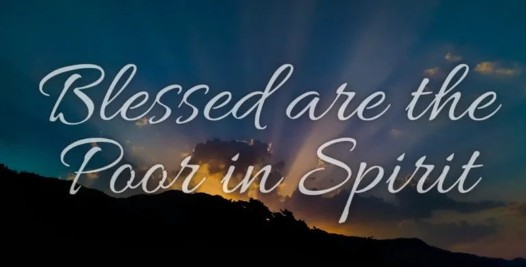 blessed are the poor in spirit